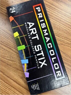 New Sealed Prismacolor Art Stix Woodless Colored Pencils - Black (24 Count)